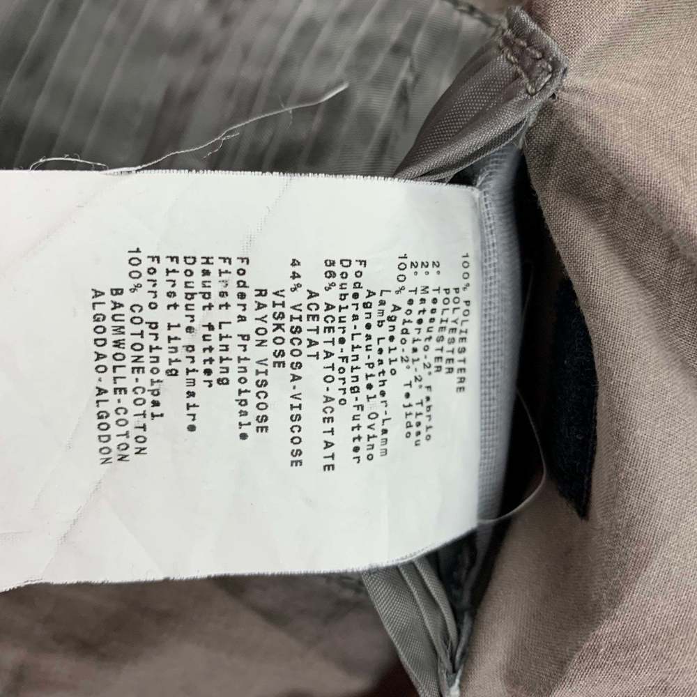 EMPORIO ARMANI Olive Ruched Polyester Asymmetrical Jacket - Picture 5 of 6